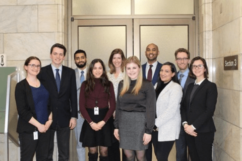 Dr. Esselment and Ontario Legislative interns
