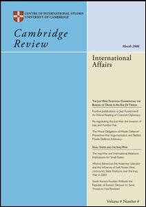 Cambridge Review of International Affairs cover.