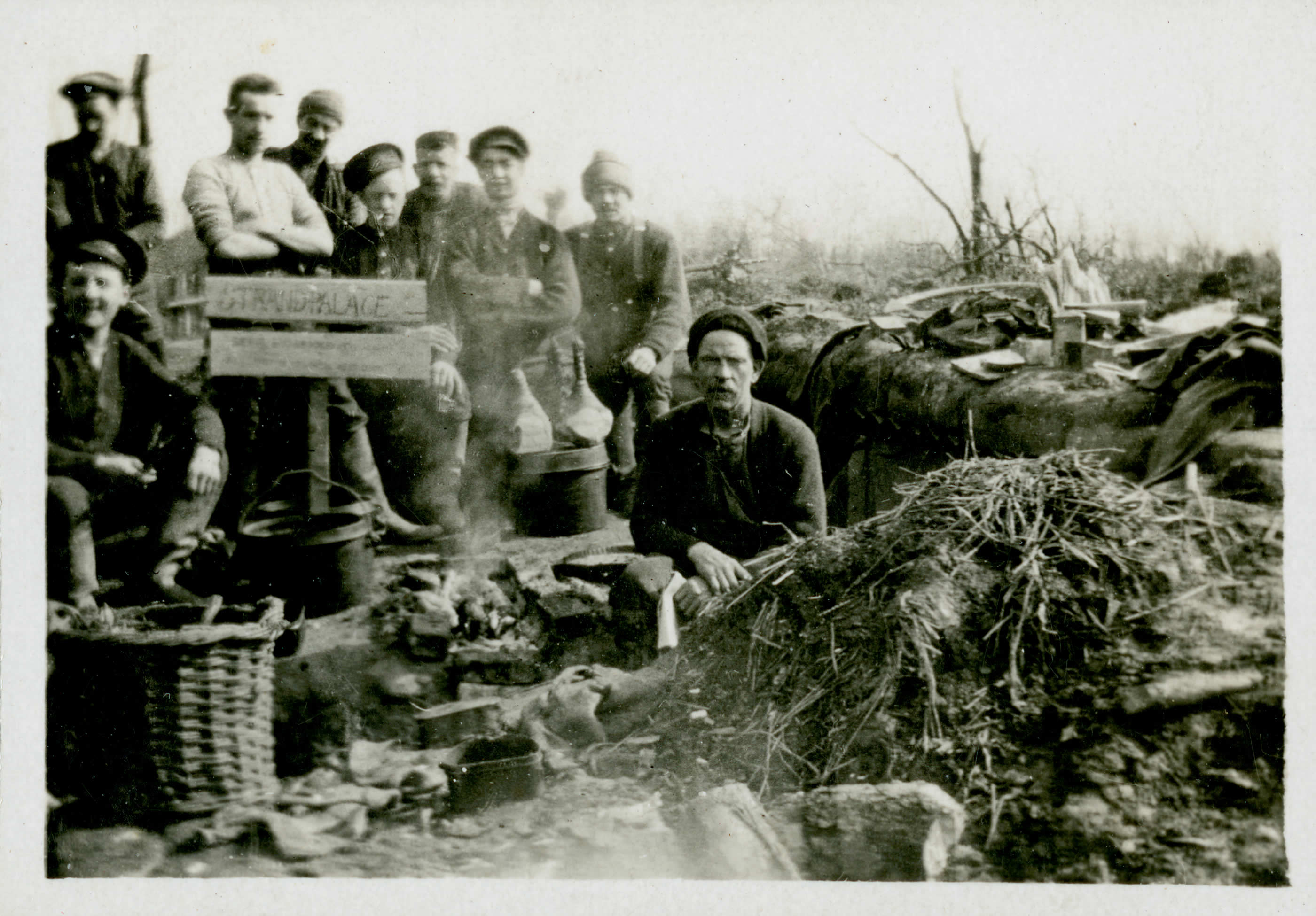 Canadian soldiers in the trenches