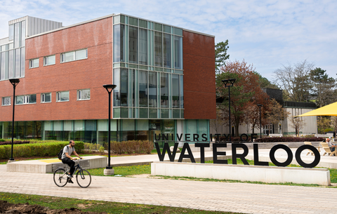 Biking down main path