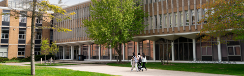 Group walking outside