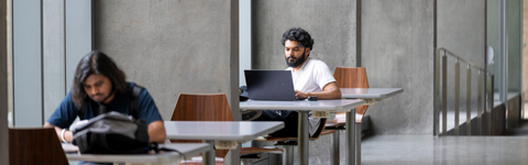 Person looking at a laptop