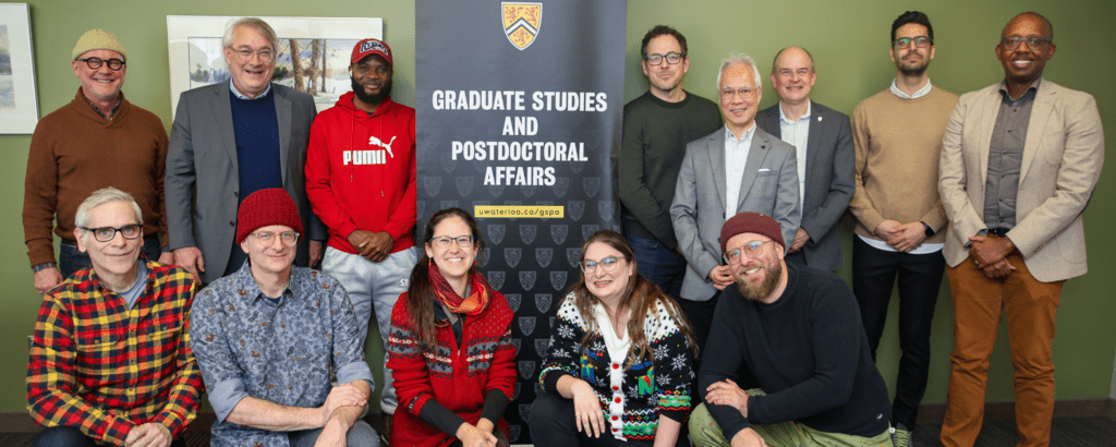 James Rush with Justin Wan and Provost Postdoctoral scholars
