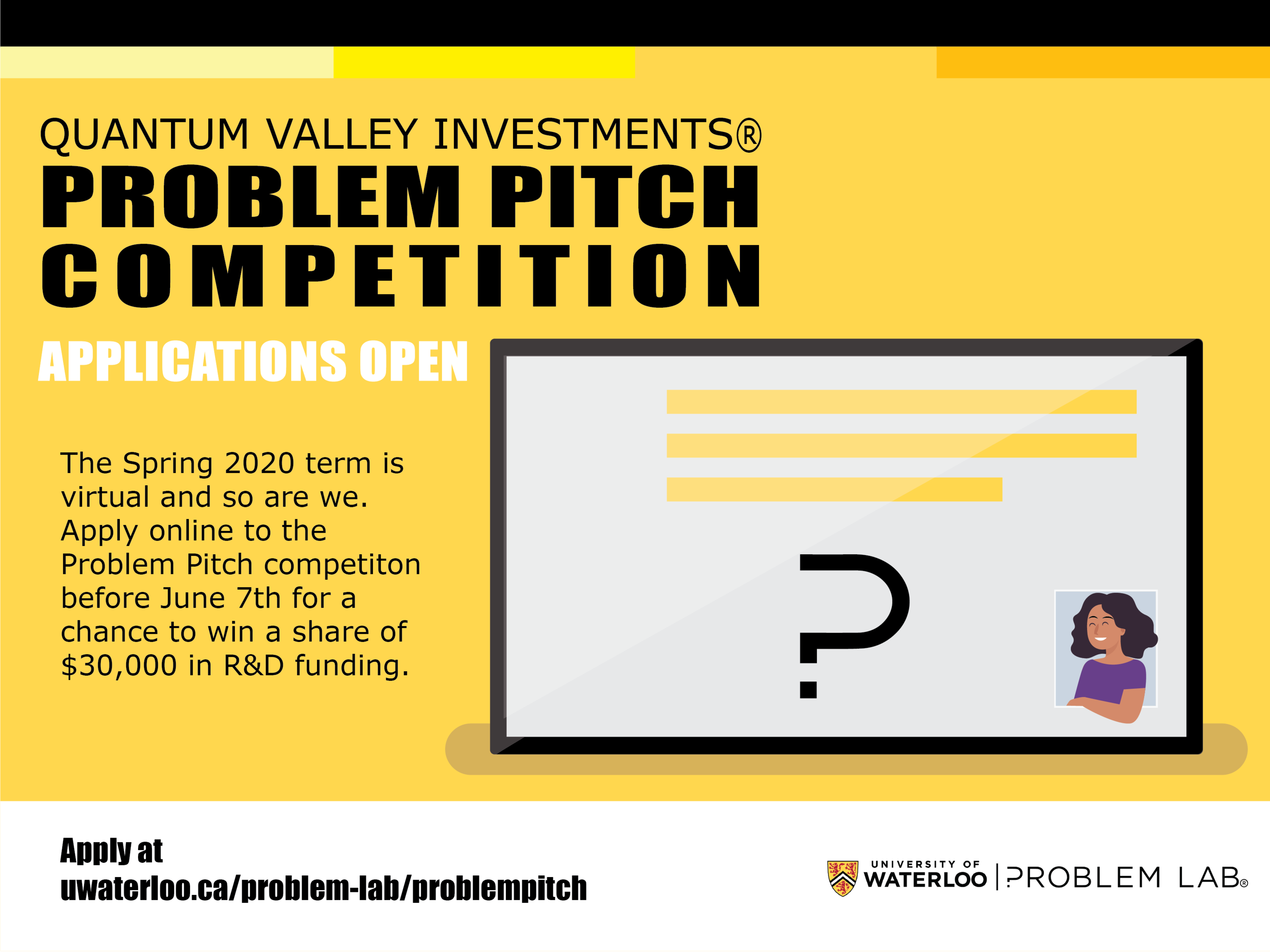 Problem Pitch Applications Open banner