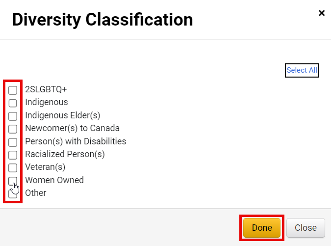 Diversity Classification - Company