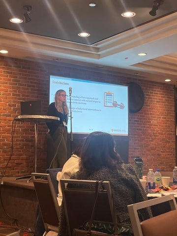 Hannah Johnson presenting at ECSEPS