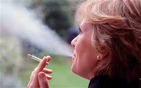 dutch lady smoking a cigarette