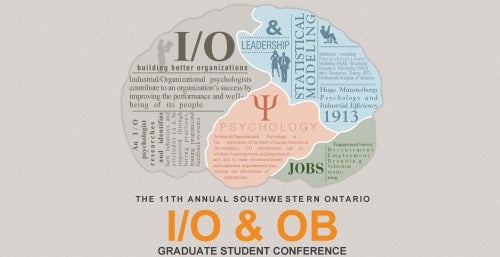 he 11th Annual Southwestern Ontario Industrial/Organizational Psychology and Organizational Behaviour (I/O & OB) Graduate Student Conference logo