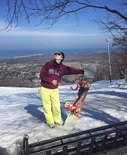 Olivia Teasdale on a snowy hill
