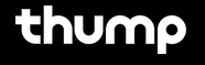 Thump logo in white font
