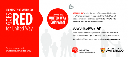 UW goes red for united way poster