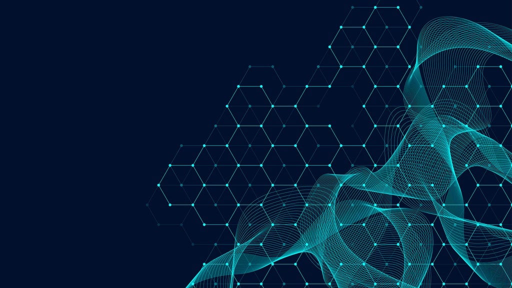 Hexagon data mesh visualization.