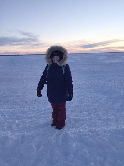 Danielle Brandow in snow landscape