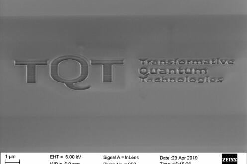 TQT logo milled into silicon