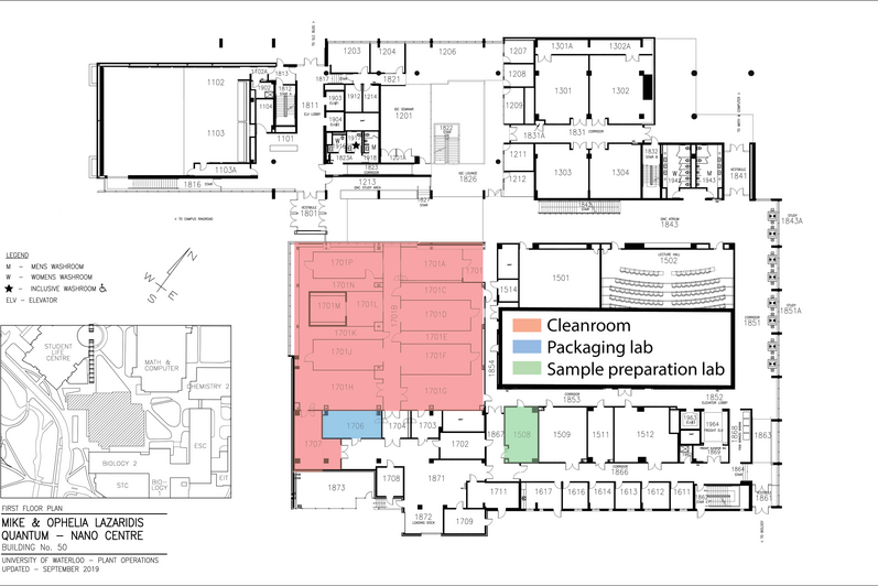 QNC main floor with QNFCF labs highlighted