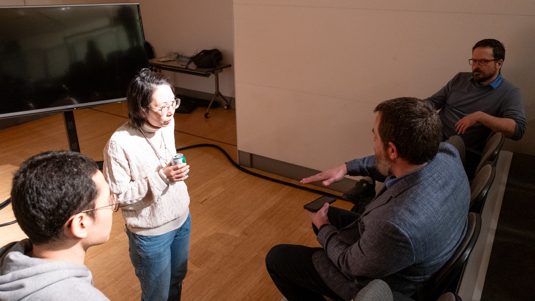 A discussion after the talk