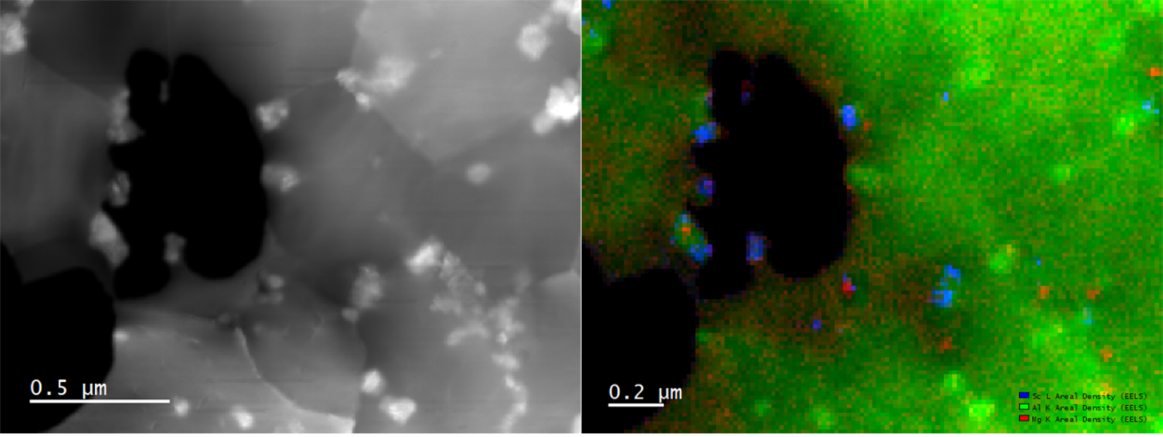 Electron micrograph of scalmalloy sample