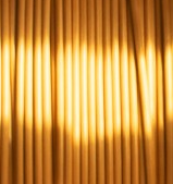 Shiny silk gold pla filament swatch 