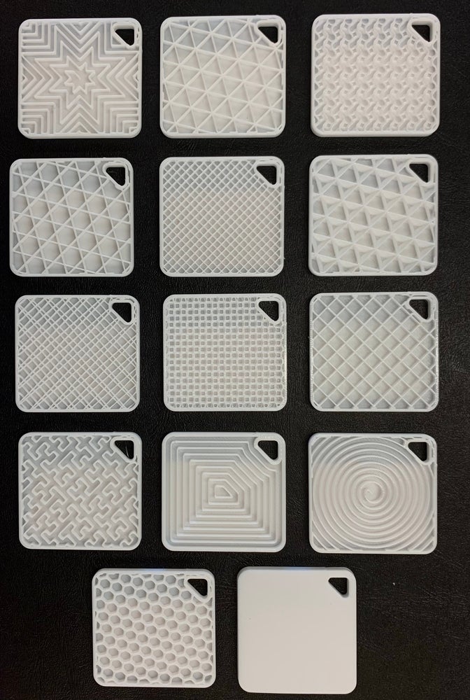 Swatches showing different infill styles