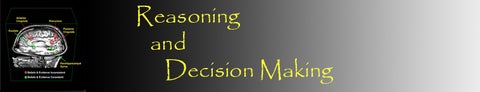 A logo of reasoning and decision making group showing FMRI scan