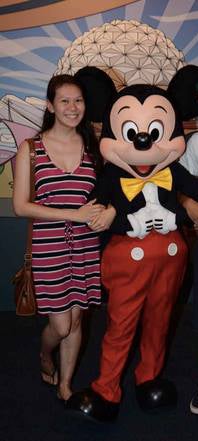 Student with Mickey Mouse