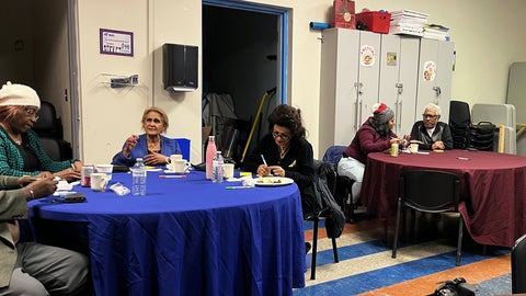 Attendees participating in the activity.