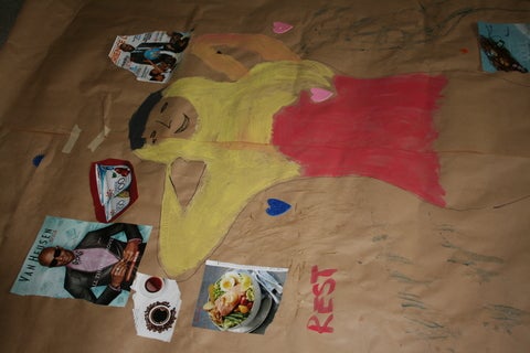 A body map focused on rest.