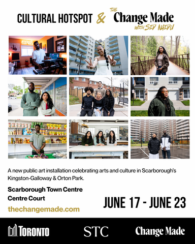 A poster advertising the Cultural Hotspot and The Change Made event at STC.