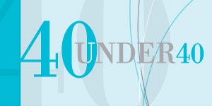 graphic title reading 40 under 40