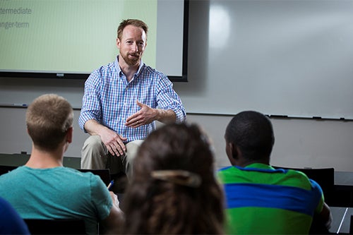 Troy Glover teaching a class.