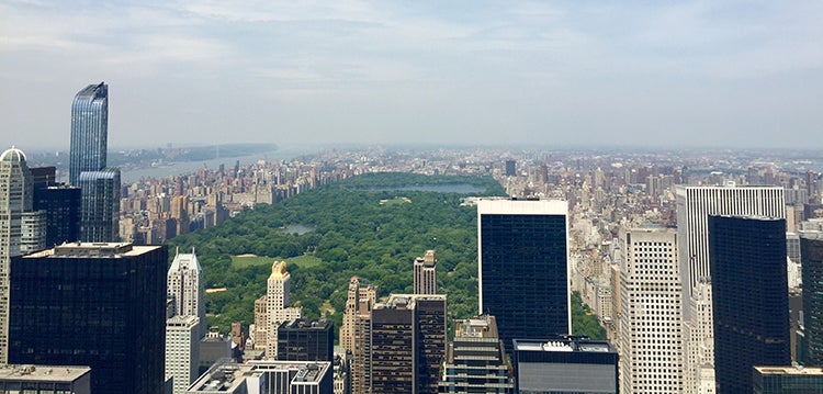 Aerial photo of Central Park, New York City