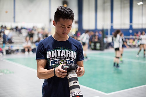 Recreation student at Ontario Volleyball Championships.