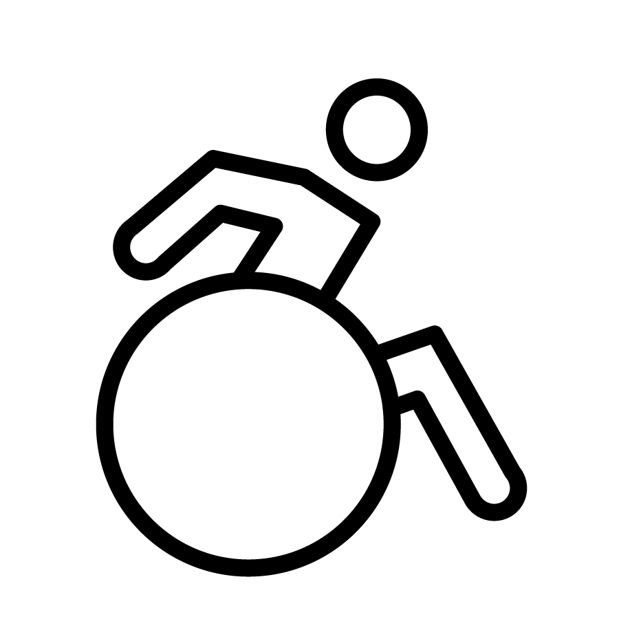 Wheelchair accessibility symbol.