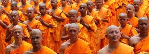 A group of buddhist monks.