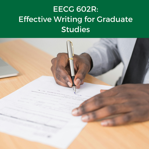 EECG602-Effective Writing for Graduate Students
