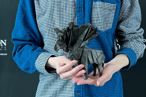 close up shot of origami moose