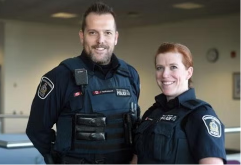 A photo of Waterloo Regional Police Services constables