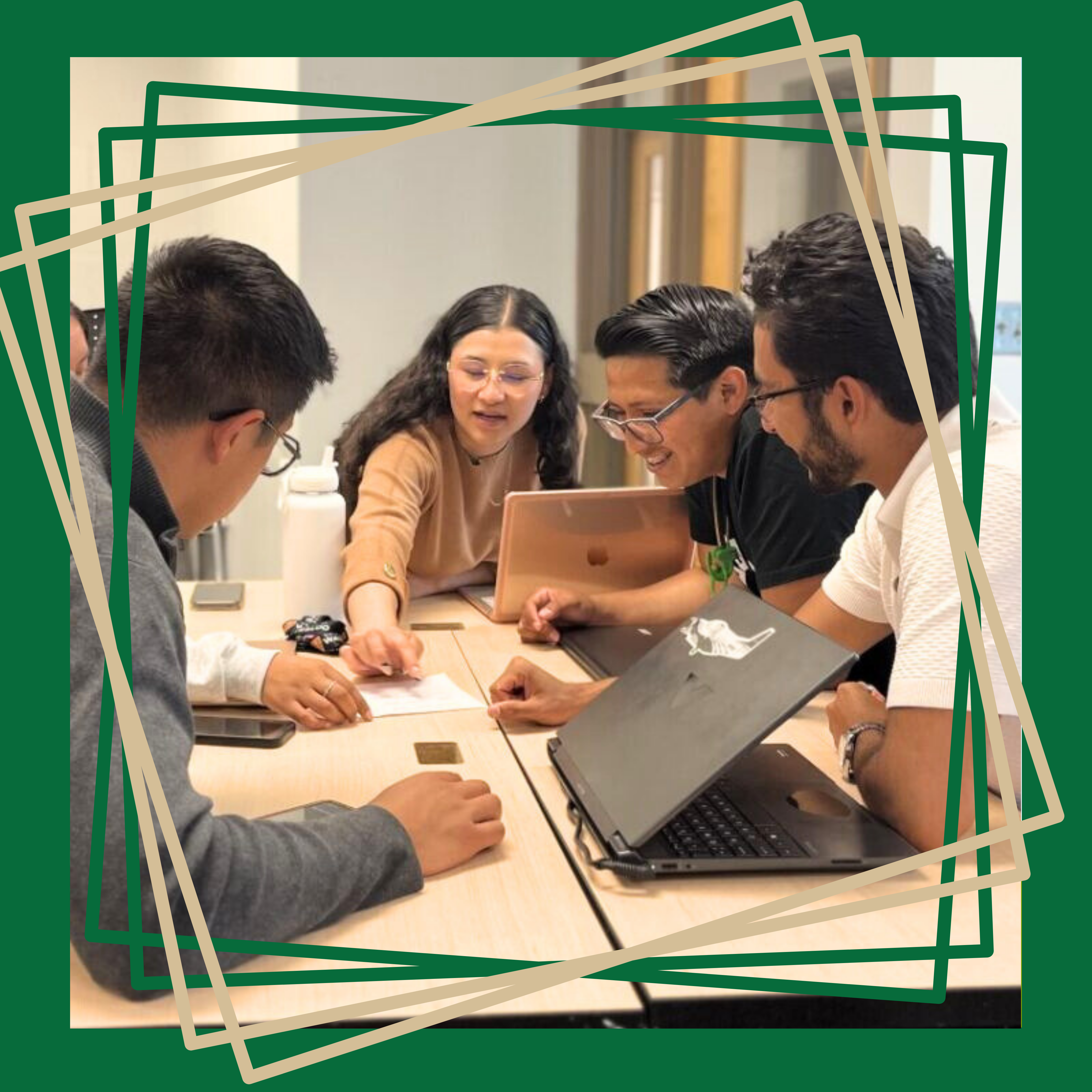 Graduate Students in a Classroom Socializing
