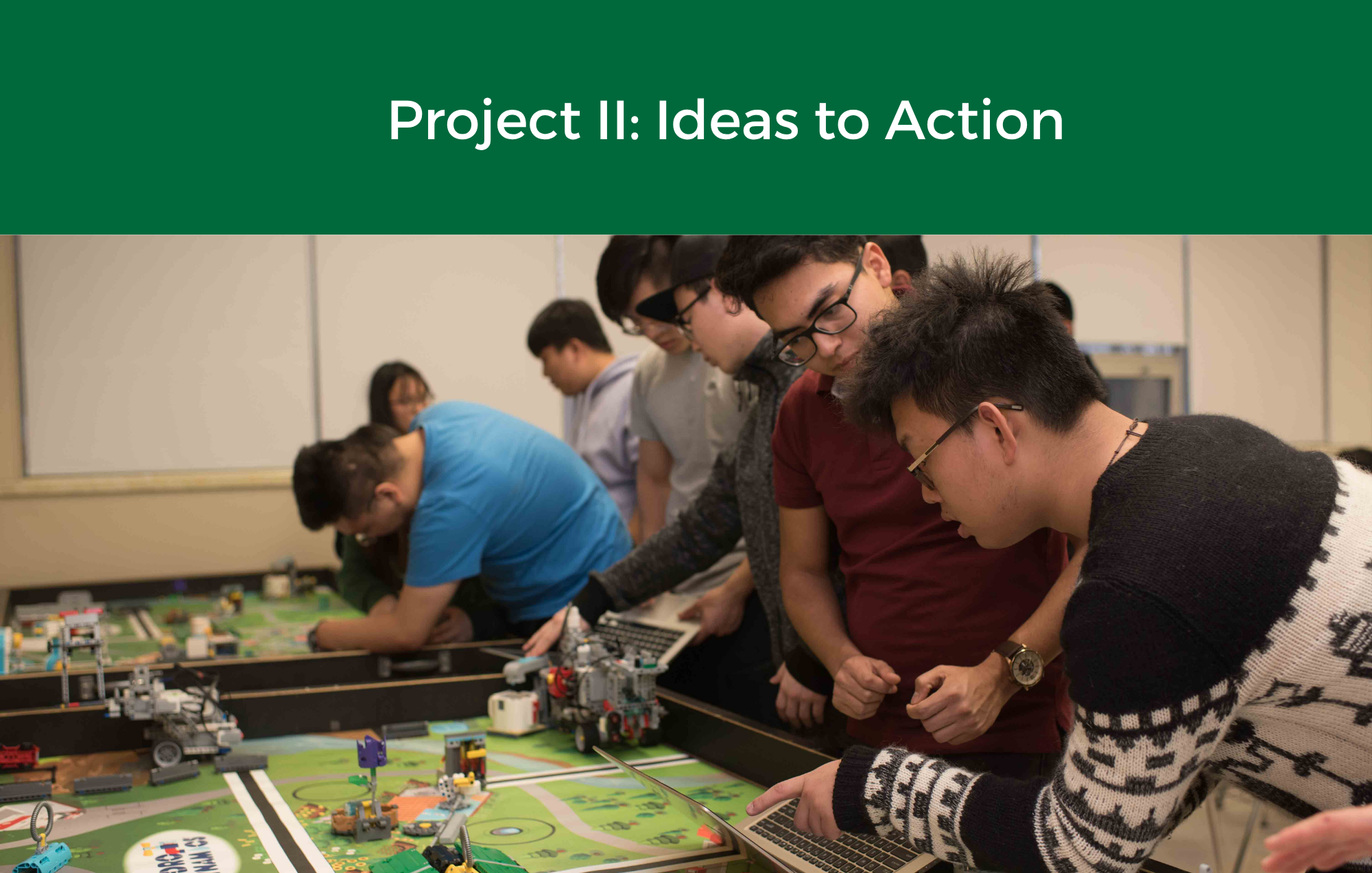 A diverse group collaborating at a table, building colorful LEGO structures together