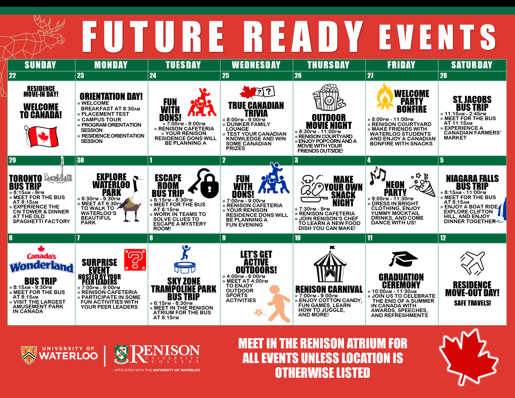 future ready events calendar sample