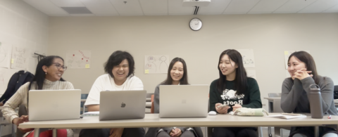 Students studying together