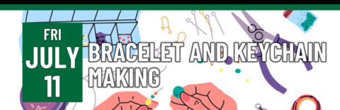 Header that says bracelet and keychain making