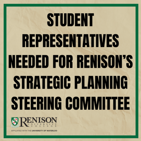 Strategic Planning Steering Committee needs student reps!