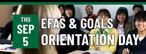 EFAS & Goals Orientation Day on September 5