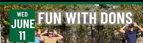 Header that says Fun With Dons