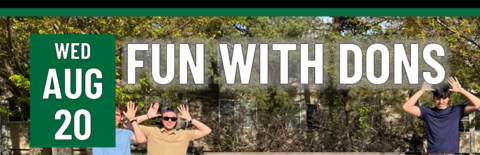 Header that says fun with dons