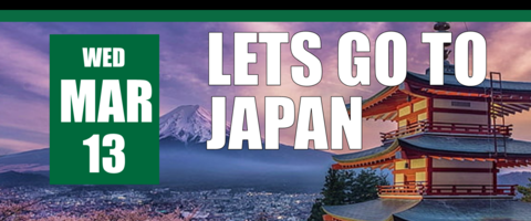 Let's Go to Japan on March 13