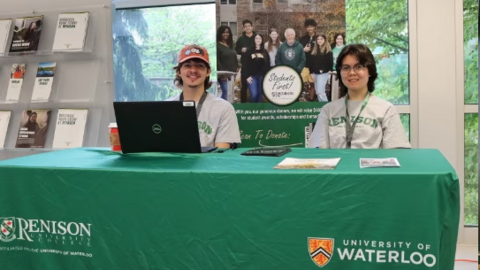 Registration table volunteers