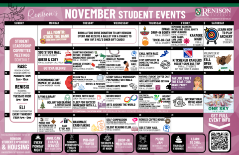 November Student Events Calendar