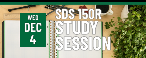 SDS 150R Study Session on Wednesday, December 4